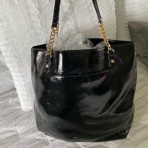 Michael Kors patent leather shoulder bag